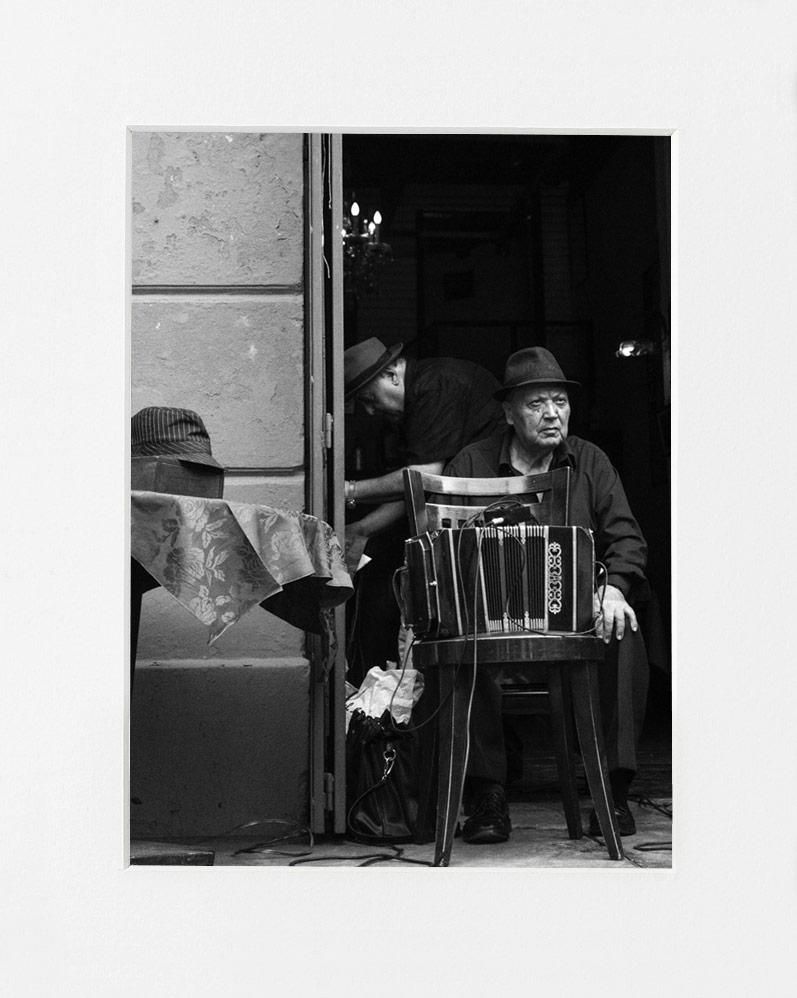 Ivailo Stanev-Álvarez-Tango-Caminito, Buenos Aires-40x50 cm With White Passe-Partout-open editions-Monochrome Hub-Gallery for Fine Art Photography