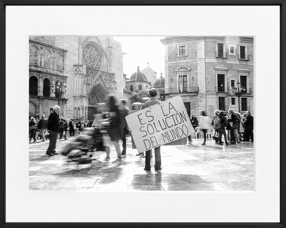 Ivailo Stanev-Álvarez-Street of Valencia-40x50 cm With Custom Black Aluminium Frame-open editions-Monochrome Hub-Gallery for Fine Art Photography