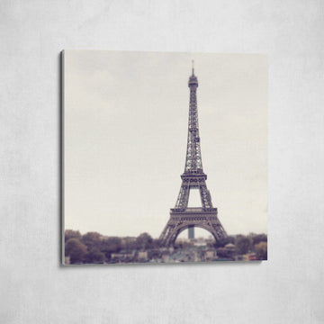Monochrome Hub-EIFFEL TOWER-II-100x100 cm-canvas-Monochrome Hub-Gallery for Fine Art Photography