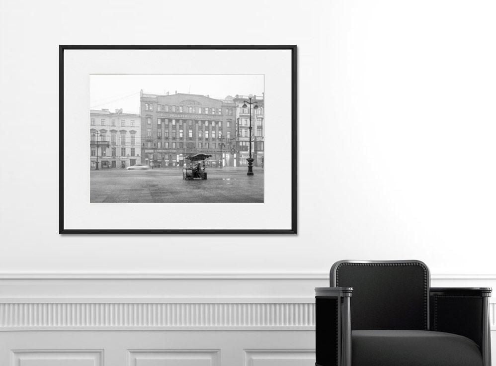Ivailo Stanev-Álvarez-Rainy Afternoon, St. Petersburg-50x70 cm-limited editions-Monochrome Hub-Gallery for Fine Art Photography