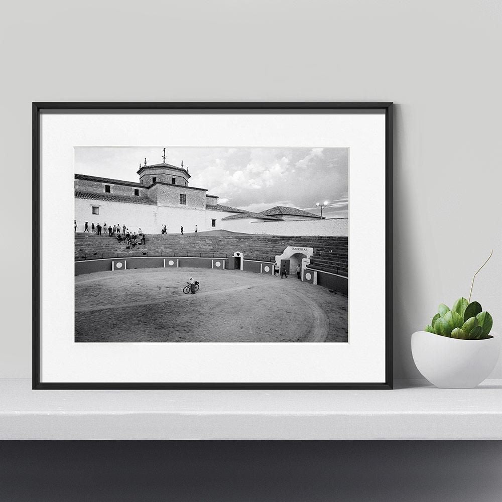 Ivailo Stanev-Álvarez-Plaza de toro, Moya-40x50 cm With Custom Black Aluminium Frame-open editions-Monochrome Hub-Gallery for Fine Art Photography