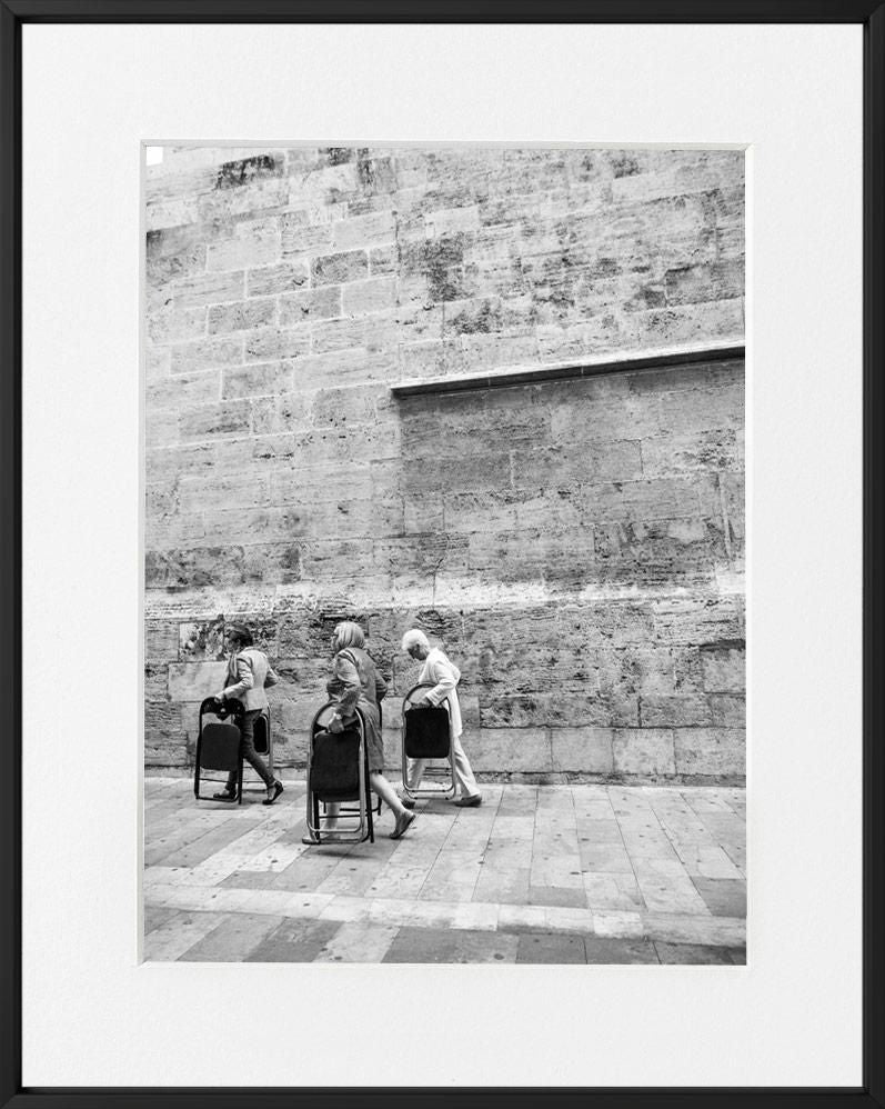 Ivailo Stanev-Álvarez-Street of Valencia-2-40x50 cm With Custom Black Aluminium Frame-open editions-Monochrome Hub-Gallery for Fine Art Photography