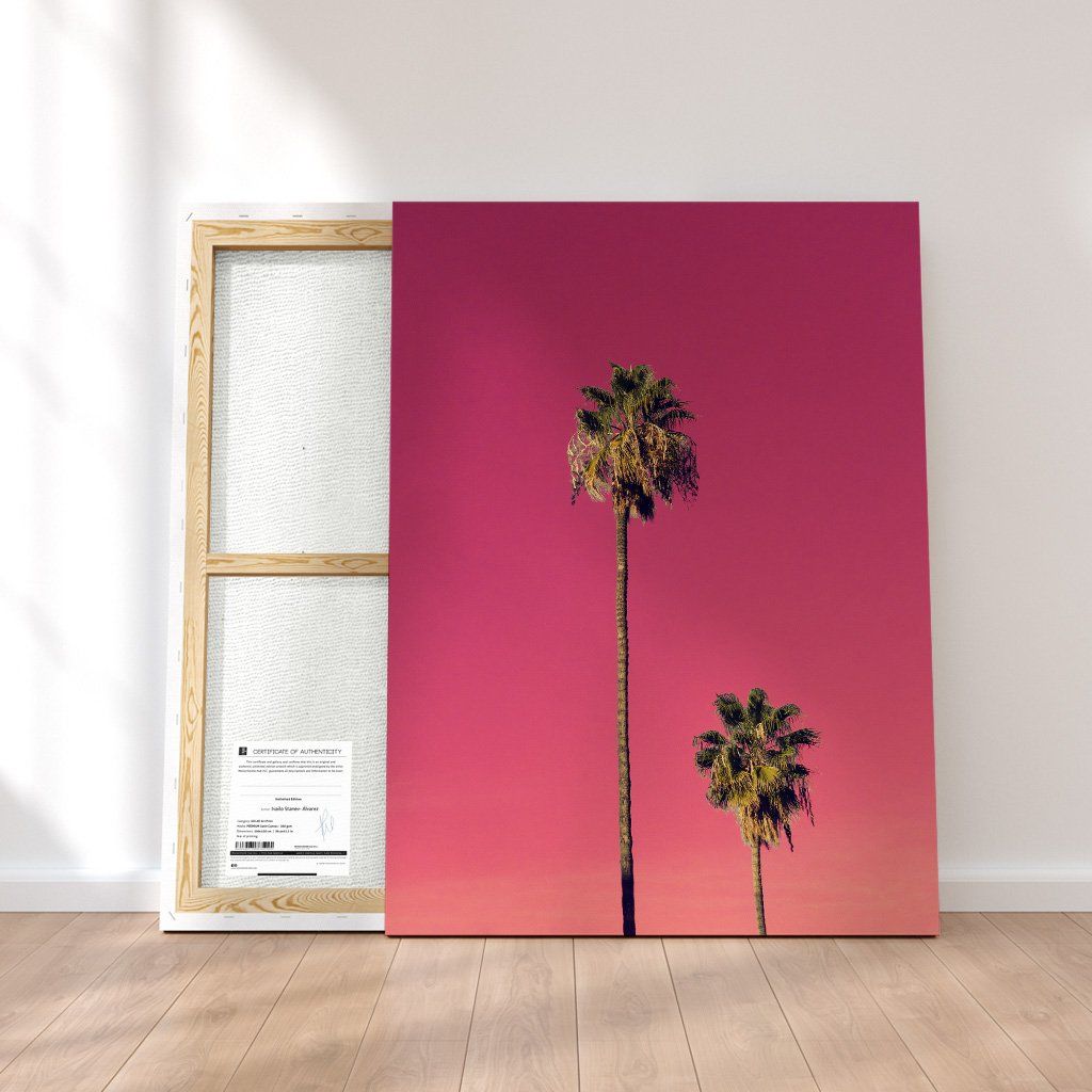 Monochrome Hub-Red palms--canvas-Monochrome Hub-Gallery for Fine Art Photography