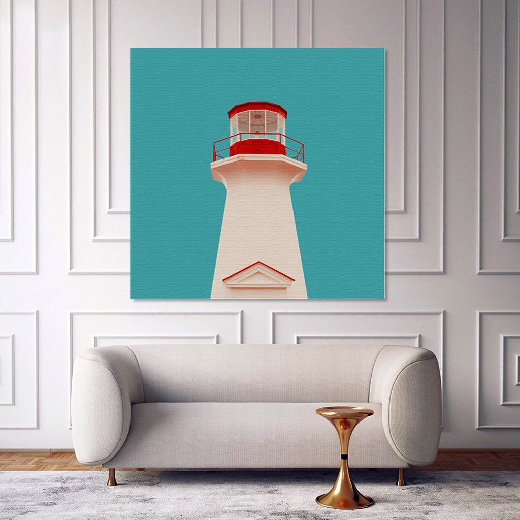 Monochrome Hub-LIGHTHOUSE-WHITE--canvas-Monochrome Hub-Gallery for Fine Art Photography