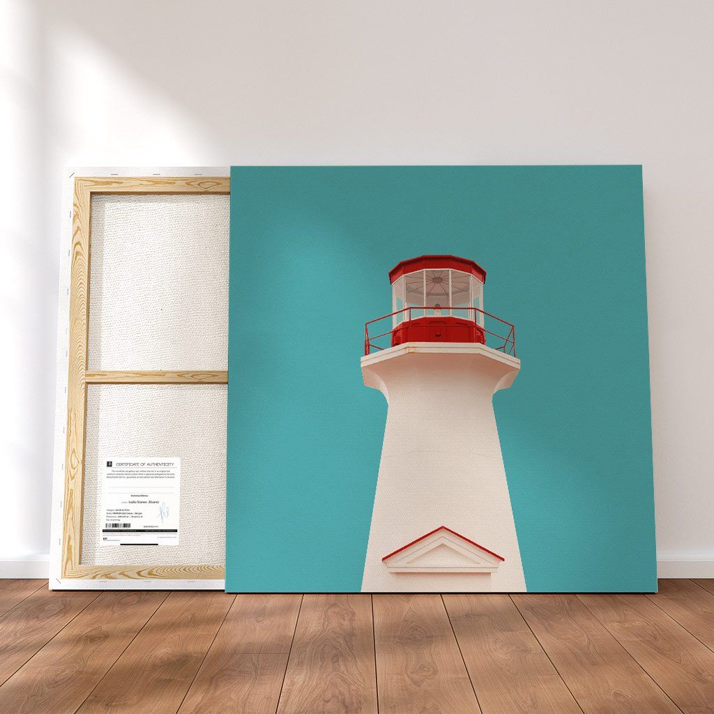 Monochrome Hub-LIGHTHOUSE-WHITE--canvas-Monochrome Hub-Gallery for Fine Art Photography