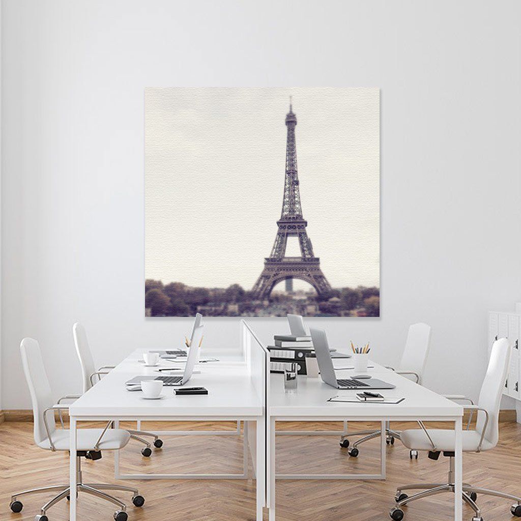 Monochrome Hub-EIFFEL TOWER-II-100x100 cm-canvas-Monochrome Hub-Gallery for Fine Art Photography