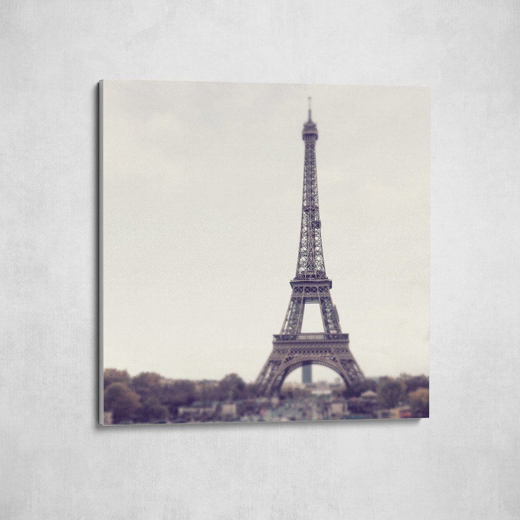 Monochrome Hub-EIFFEL TOWER-II-100x100 cm-canvas-Monochrome Hub-Gallery for Fine Art Photography