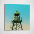 Monochrome Hub-Lighthouse-Green-100x100 cm-canvas-Monochrome Hub-Gallery for Fine Art Photography