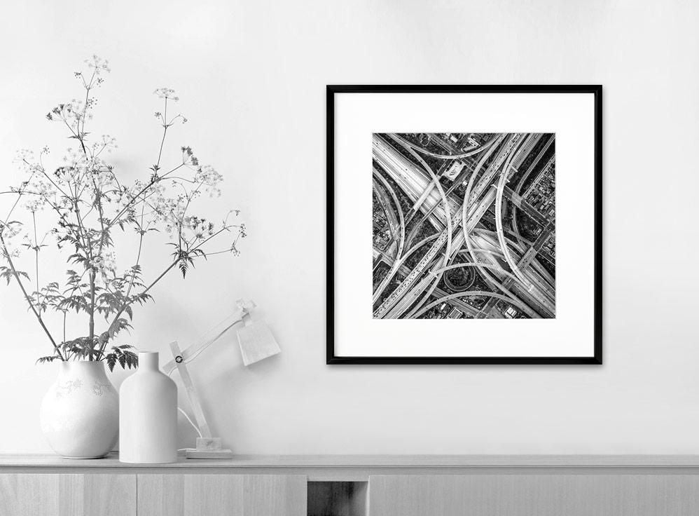 Mitch Rouse-LA Interchange-32x32 cm-limited editions-Monochrome Hub-Gallery for Fine Art Photography