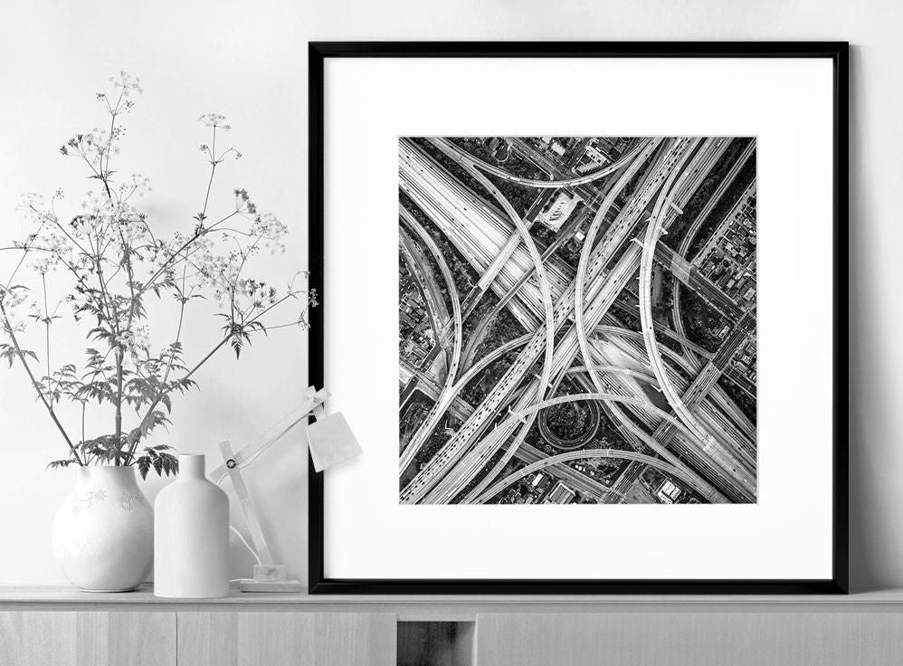 Mitch Rouse-LA Interchange-50x50 cm-limited editions-Monochrome Hub-Gallery for Fine Art Photography