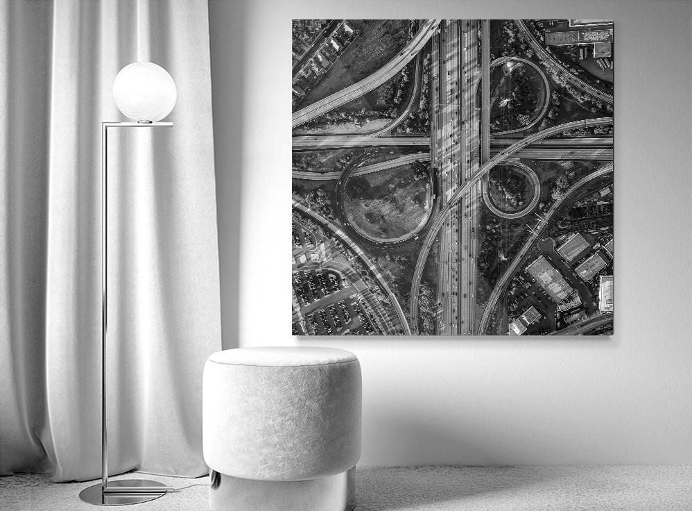 Mitch Rouse-LA Interchange-3-120x120 cm-limited editions-Monochrome Hub-Gallery for Fine Art Photography