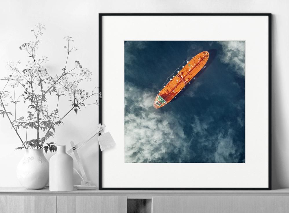 Mitch Rouse-Orange Tanker-50x50 cm-limited editions-Monochrome Hub-Gallery for Fine Art Photography