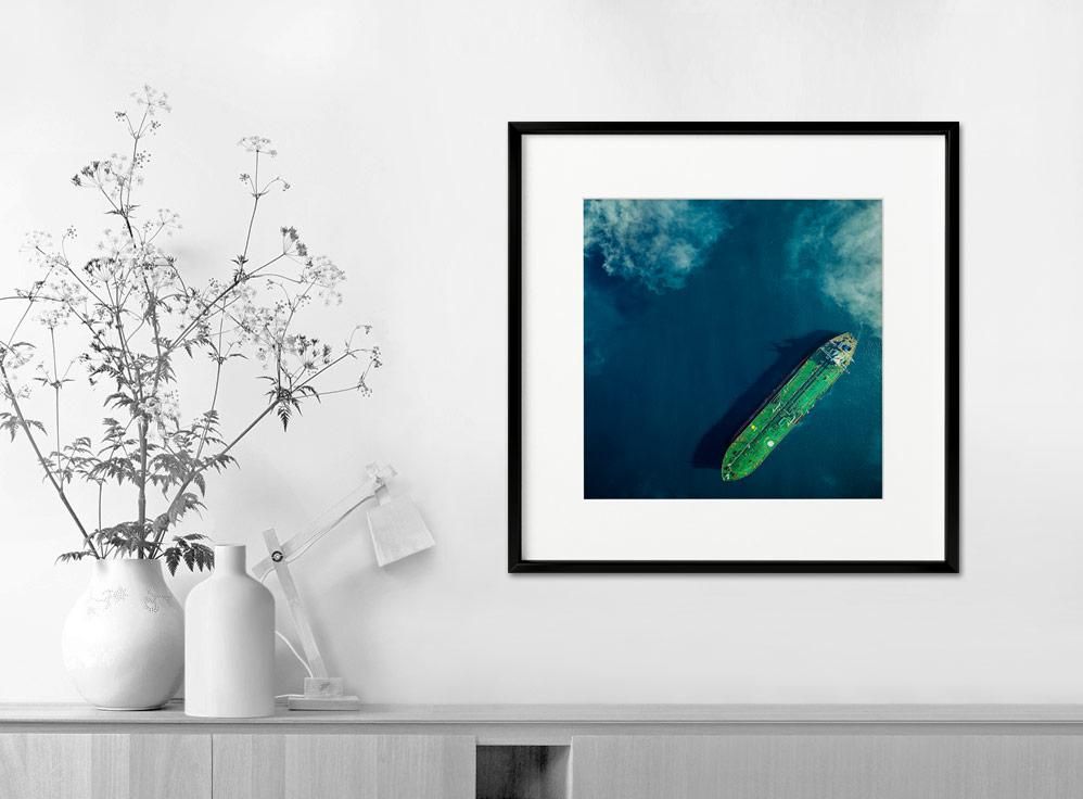 Mitch Rouse-Green Tanker-32x32 cm-limited editions-Monochrome Hub-Gallery for Fine Art Photography