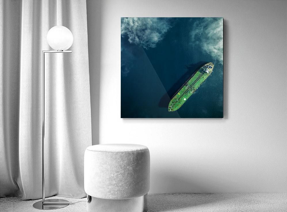 Mitch Rouse-Green Tanker-70x70 cm-limited editions-Monochrome Hub-Gallery for Fine Art Photography