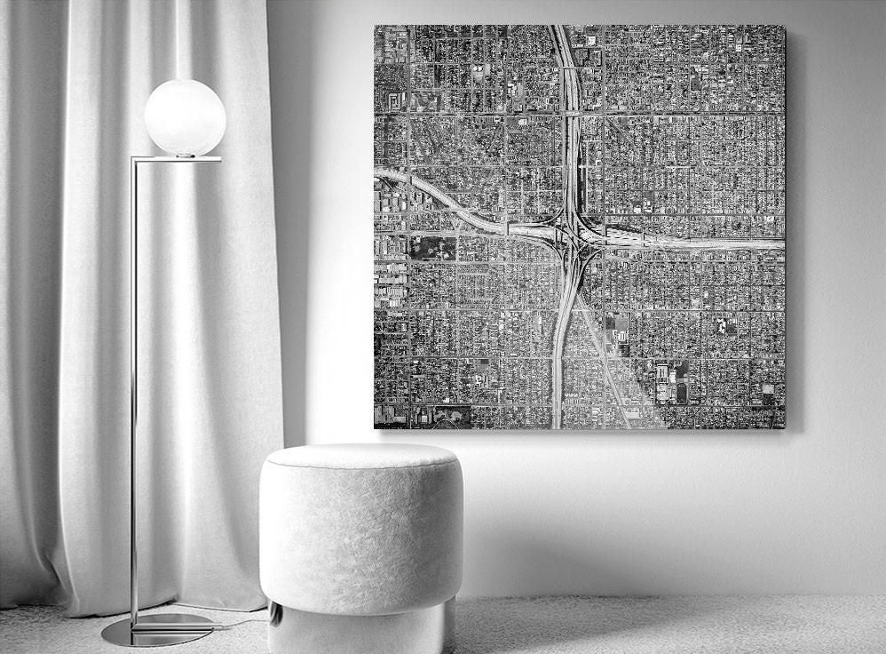 Mitch Rouse-LA Interchange 4-120x120 cm-limited editions-Monochrome Hub-Gallery for Fine Art Photography
