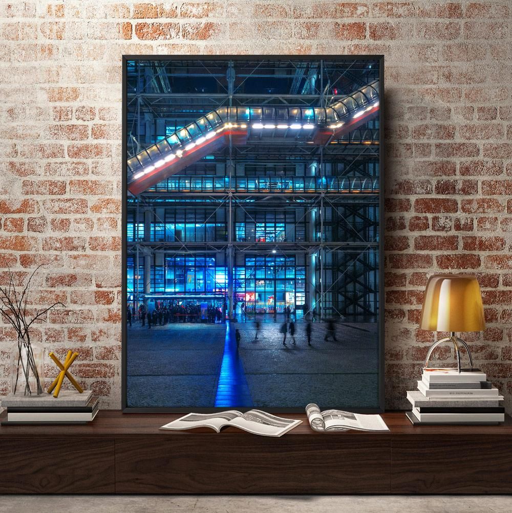 Monochrome Hub-CENTRE POMPIDOU, PARIS-I-40x60 cm-posters-Monochrome Hub-Gallery for Fine Art Photography